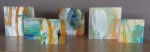 reeks 'Find Your Way as You Go' @ElianeKunnen, 2023 - acryl op hout 3D kader, 6 stuks combi van 15x15x3cm en 10x10x2,5 cm - 275€ (ipv 300€ apart gekocht)