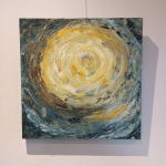 'Breakthrough 2 - into the Light' @ElianeKunnen - acryl, 3D kader, zijkanten mee beschilderd, 50x50cm - 175€, incl. ophangsysteem _ afwerking gel medium & vernis