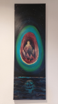 'The Calling' @ElianeKunnen - acryl met impasto, zijkanten mee beschilderd, 40x100cm - 175€, incl ophangsysteem
