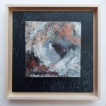 'On the tides of time 1' @ElianeKunnen 2023 - Allow, Believe and Trust that all will be well | mixedmedia op hout , incl 3D zwevende kader en ophangsysteem - 30x30x3cm - 250€