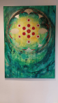'Sacred Geometry' @ElianeKunnen - acryl, zijkanten mee beschilderd, 100x140cm - 250€, incl ophangsysteem _ afwerking vernis