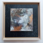 'On the tides of time 1' @ElianeKunnen 2023 - - Allow, Believe and Trust that all will be well | mixedmedia op hout , incl 3D zwevende kader en ophangsysteem - 30x30x3cm - 250€