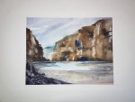 'L'Ardèche Sauvage' @ElianeKunnen - aquarel incl passe-partout, 70x50cm - VERKOCHT